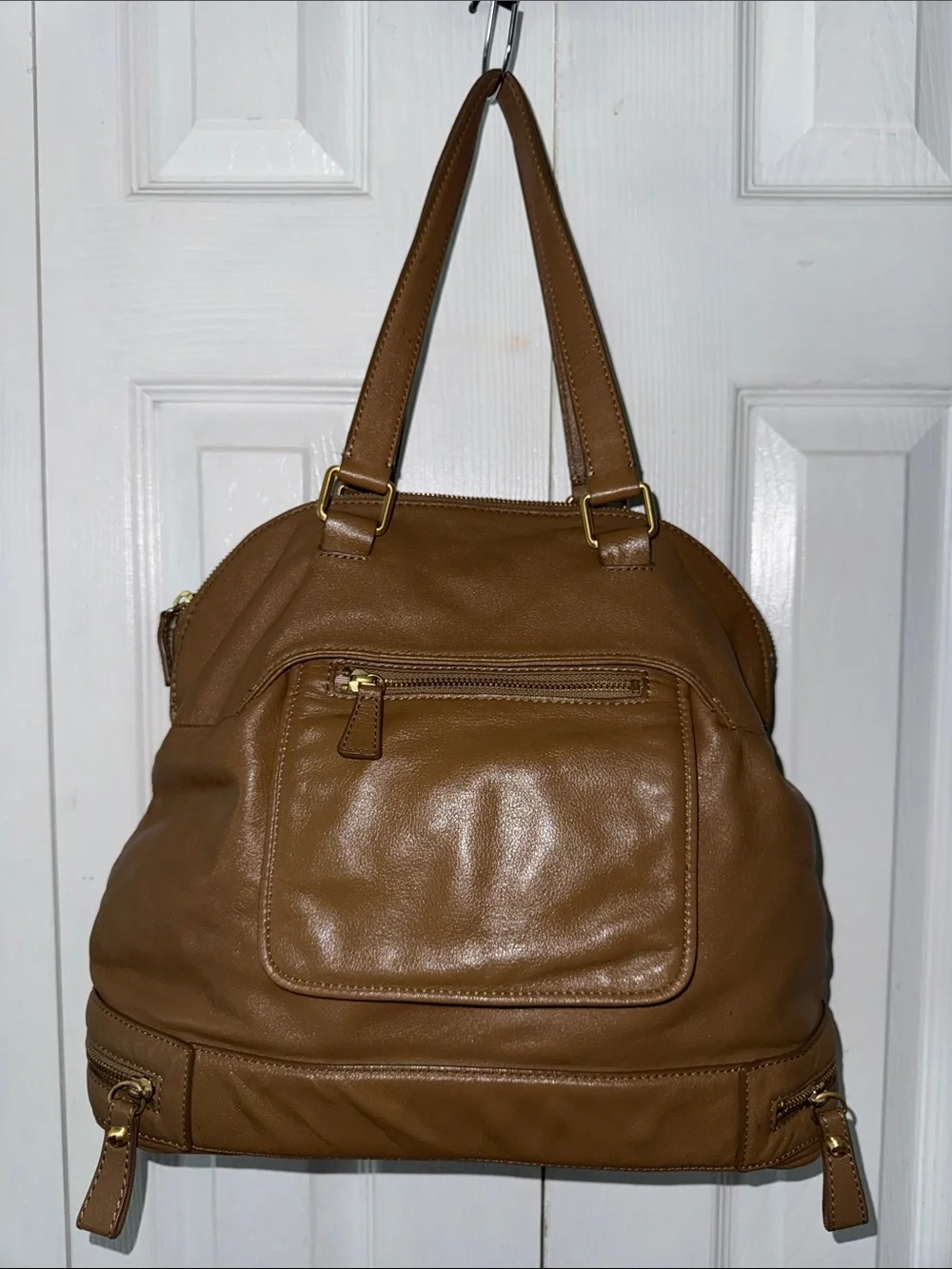 Talbots Brown Leather Shoulder Tote